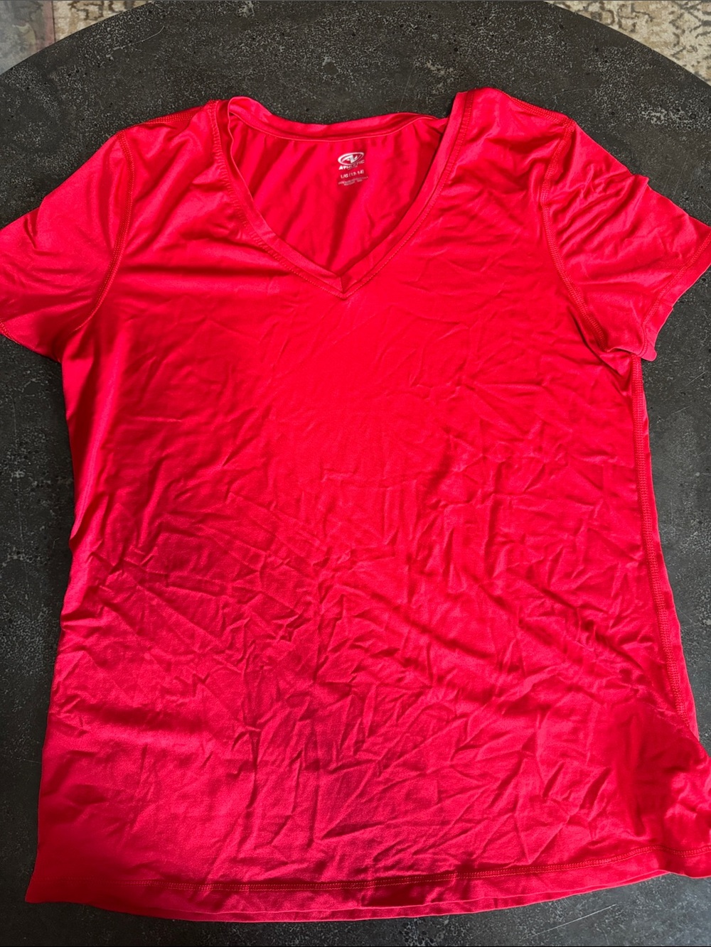 Avia Bright Red V-Neck Active Tee